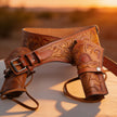 Hulara Leather Western Gun Holster Belt Full Grain Buff Heritage Rough Rider Gun Belt Cowboy Holster Ruger Wrangler Holster|Revolver Holster with Belt Available in 22/38/44 Caliber