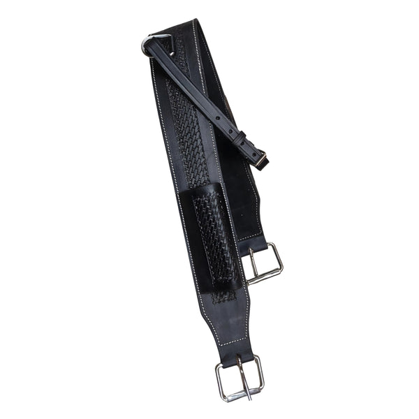 Hulara Western Carved Leather Rear Flank Back Saddle Girth Cinch Belt with Bucking Strap Comfytack |Premium Flank Cinch Belt