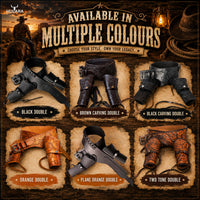 Hulara Western Gun Belt with Holsters for Heritage Rough Rider| Cowboy Holster Belt|Revolver Holster with Belt Full Grain Buff Leather Available in .22/.38/.44 Calibers