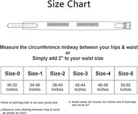 Hulara Full Grain Buff Leather Gun Belt - 22 Cartridge Western Costume Bullet Belt for Men (Two-tone - 4