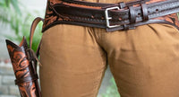 Hulara Full Grain Buff Leather 22 Caliber Plain Western Holster Heritage Rough Rider 22 Holster West - 29