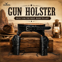 Hulara Western Gun Belt with Holsters for Heritage Rough Rider| Cowboy Holster Belt|Revolver Holster with Belt Full Grain Buff Leather Available in .22/.38/.44 Calibers