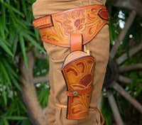 Hulara Genuine Leather Western Gun Belt Concealed Carry Gun Holster Belt for Men Women Cowboy Costume Revolver Holster Pistol Tactical Hoslter - 13