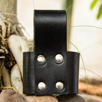 Hulara Handmade Genuine Leather Axe Holster with Belt Loop Hammer Holder for Tool Belt Hammer Holste - 4