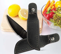 Hulara_Genuine Leather Case Handmade Real Leather Knife Sheaths with Belt Loop Pocket Knife Holder for Belt 4.5