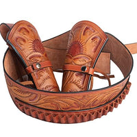 Hulara Genuine Leather Western Gun Belt Concealed Carry Gun Holster Belt for Men Women Cowboy Costume Revolver Holster Pistol Tactical Hoslter - 10
