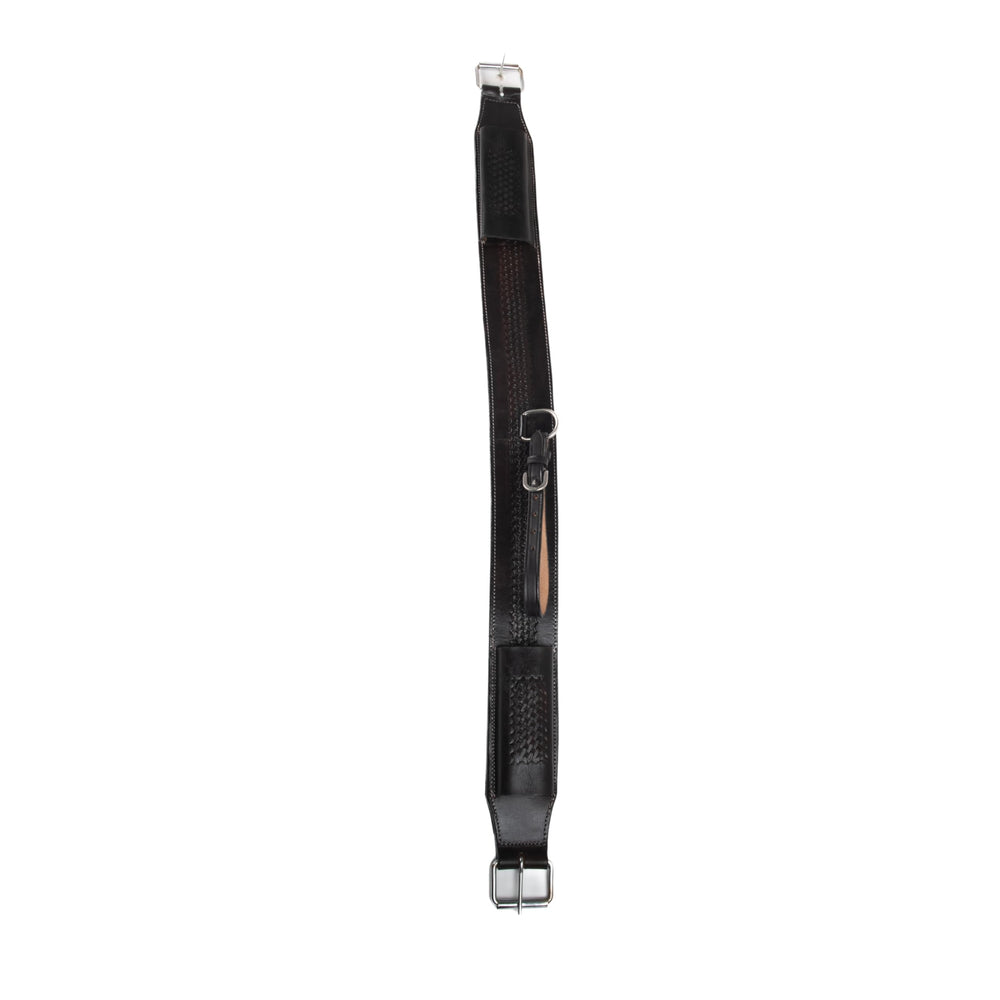 Hulara Western Carved Leather Rear Flank Back Saddle Girth Cinch Belt with Bucking Strap Comfytack | - 2