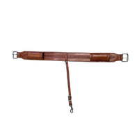 Hulara Western Carved Leather Rear Flank Back Saddle Girth Cinch Belt with Bucking Strap Comfytack |Premium Flank Cinch Belt Leather Horse Girth, Brown