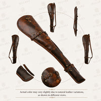 Hulara 33" Leather Rifle Scabbard Lever Action – Western Handmade Gun Case | Full Grain Leather Rifle Case | Fits Winche