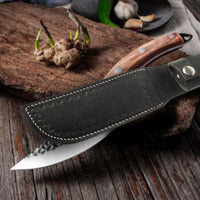 Hulara_Genuine Leather Case Handmade Real Leather Knife Sheaths with Belt Loop Pocket Knife Holder for Belt 4.5" Blade Fits Knife Holster.. - 7