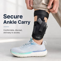 Hulara Ankle Holster for Deep Concealment Inside Boot Holster Fits Glock 43 26 19, Ruger LCP, SIG P365, P238, Springfiel