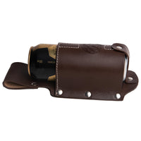 Hulara Beer Holder Full Grain Buff Leather Beer Holster Bottle Holster for Men Cowboy for Travel/Outdoor Beer Bottle Holder Belt Buckle - 6