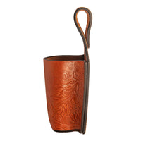 Hulara Beer Holder Full Grain Buff Leather Beer Holster Bottle Holster for Men Cowboy for Travel/Outdoor Beer Bottle Holder Belt Buckle - 5