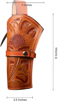 Hulara Leather Western Gun Holster Pack of 2 Heritage Rough Rider .Colt SAA Wrangler Single Six Vaqu - 6