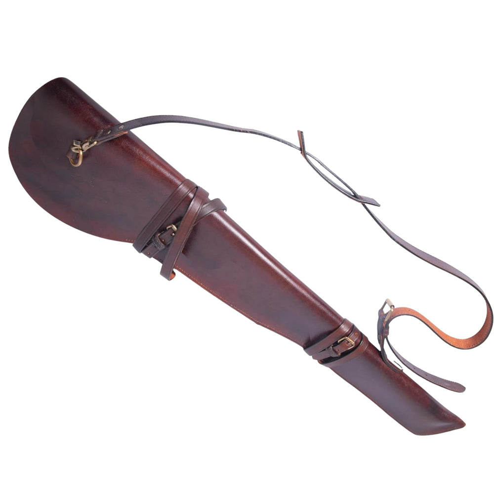 Hulara Genuine Leather Rifle Scabbard for Rossi R95 .357 Magnum Trapper Carbine | Handcrafted Leather Gun Case for Lever Action Rifles | Fits 35” Long Firearms