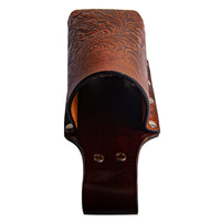 Hulara Beer Holder Full Grain Buff Leather Beer Holster Bottle Holster for Men Cowboy for Travel/Outdoor Beer Bottle Holder Belt Buckle - 3