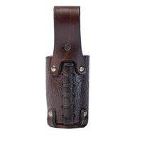 Hulara Beer Holder Full Grain Buff Leather Beer Holster Bottle Holster for Men Cowboy for Travel/Outdoor Beer Bottle Holder Belt Buckle - 2