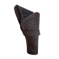 Hulara Genuine Leather Cross Draw Holster Gun Holder 22 .38/357 .44/45 Cal Revolver Western Rough Ri - 36