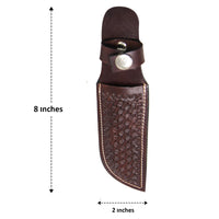 Hulara_Genuine Leather Case Handmade Real Leather Knife Sheaths With Belt Loop Pocket Knife Holder For Belt 4.7
