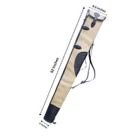 Hulara Canvas Genuine Leather Rifle Cover 48-50 Inch Rifle Case ShotGun Bag with Adjustable Shoulder