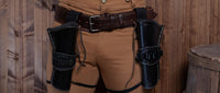 Hulara Full Grain Leather Western Gun Belt and Holster for Heritage Rough Rider .22 Cal Cowboy Hand  - 4