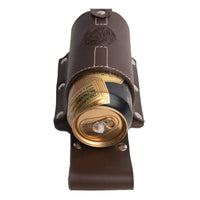 Hulara Beer Holder Full Grain Buff Leather Beer Holster Bottle Holster for Men Cowboy for Travel/Outdoor Beer Bottle Holder Belt Buckle - 3