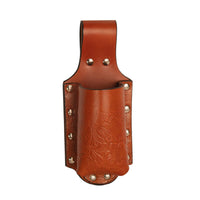 Hulara Beer Holder Full Grain Buff Leather Beer Holster Bottle Holster for Men Cowboy for Travel/Outdoor Beer Bottle Holder Belt Buckle