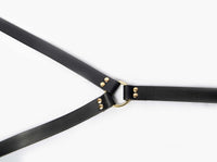 Hulara Full Grain Buff Leather Suspenders For Men/Women Adjustable Back Y Design Dress Suspenders For Men Black Leather Suspenders For Men/Grooms/Wedding/Gift Mens Suspenders - 8