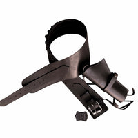 Hulara Full Grain DD Harness Buff Leather Western Gun Holster for Men - Heritage Rough Rider 357 Magnum Cowboy Gun Belt and Holster for .38/.357 Cal Revolver - 14