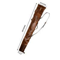 Hulara Cowhide Leather Rifle Sling 48-50 Inch Gun Cases for Rifles Slip Bag Shotgun Case With Should - 3