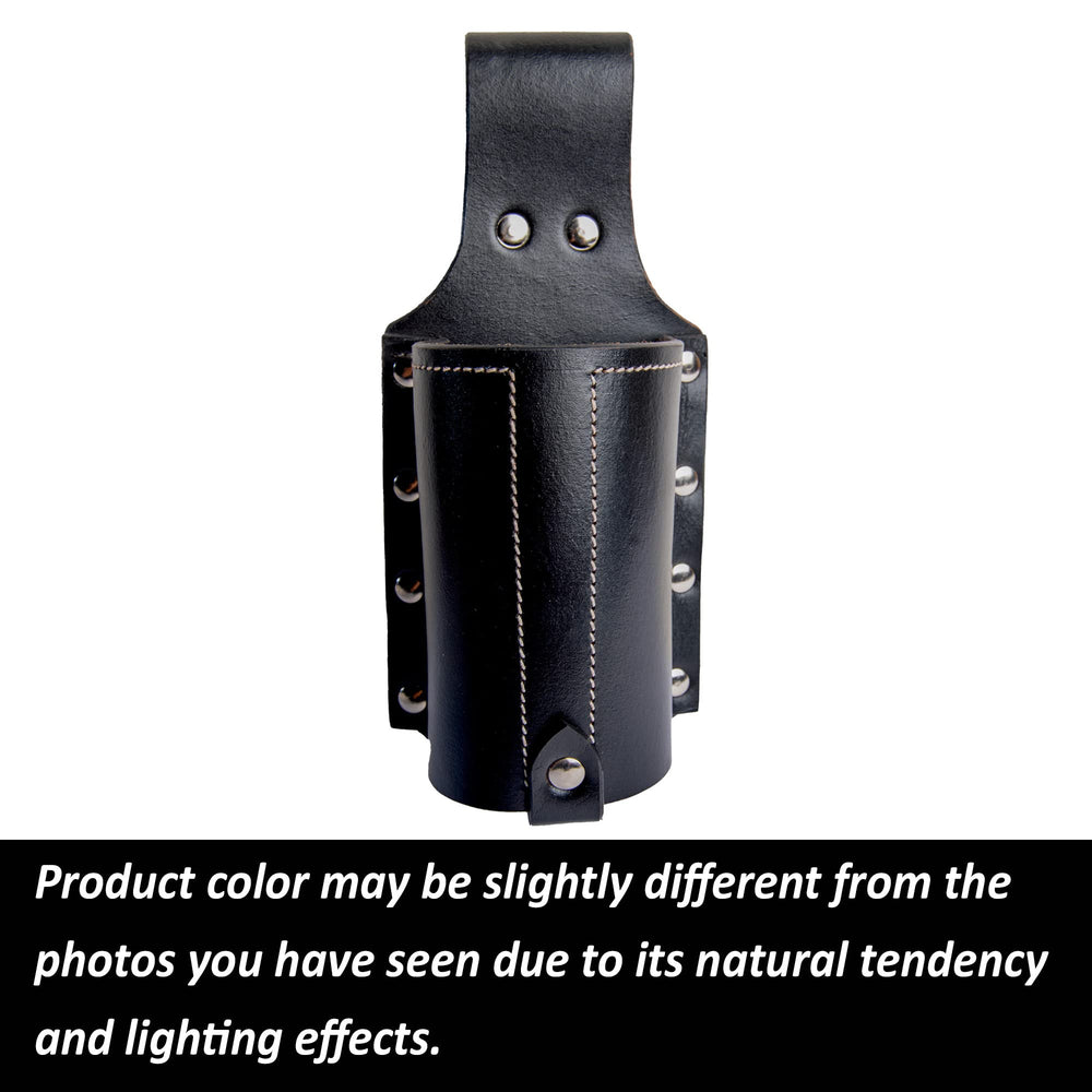 Hulara Full Grain Buff Leather Beer Holster Bottle Holder for Men Cowboy Travel/Outdoor Belt Buckle - 2