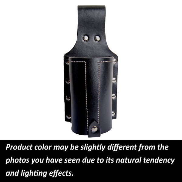 Hulara Full Grain Buff Leather Beer Holster Bottle Holder for Men Cowboy Travel/Outdoor Belt Buckle