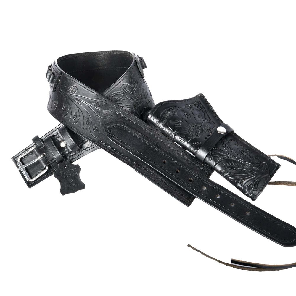 Hulara Western Gun Holster .45 Auto .45 ACP 44/45 Caliber Cowboy Holster for Revolver Full Grain Buff Leather Gun Holster with Belt for Men
