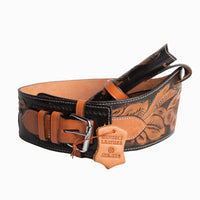 Hulara Western Gun Holster Belt Full Grain DD Harness Buff Cowboy Gun Belt With Holster for Men .38/.357 Cal - 6
