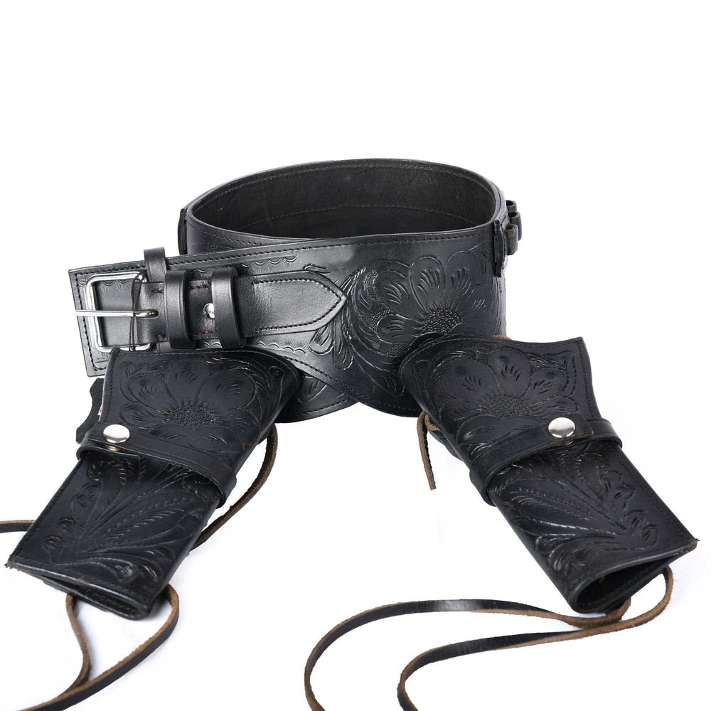 Hulara Genuine Leather Western Gun Belt Concealed Carry Gun Holster Belt for Men Women Cowboy Costume Revolver Holster Pistol Tactical Hoslter