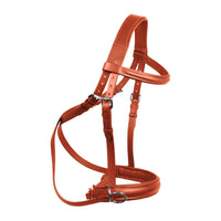Wonder Care Genuine English Leather Crossover Crossunder Bitless Bridle for Horse Headstall with Reins - 7