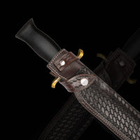 Hulara Genuine Leather Knife Sheath Handmade Real Leather Knife Sheaths with Belt Loop Pocket Knife Sheath for Belt 7 Inch Approx Blade Fits Knife Holster Shop Knife Sheaths.. - 5