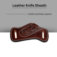 Leather Knife Sheath for Belt Pocket Folding Knife Holder Compact Draw Knifes Carrier EDC Leather Sheath for Folding Knife Holster - 4