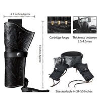 Hulara Genuine Leather Western Gun Belt Concealed Carry Gun Holster Belt for Men Women Cowboy Costume Revolver Holster Pistol Tactical Hoslter - 5
