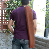 Hulara Real Leather Rifle Scabbard for Lever Action Rifle Case Shotgun Scabbard Carved Saddle Scabbard For Henry Big Boy Rifle With Padded Interior Protection (Brown_2, Solid) - 3