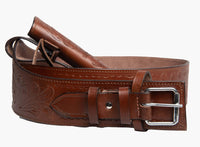 Hulara Genuine Leather Western Gun Belt Concealed Carry Gun Holster Belt for Men Women Cowboy Costume Revolver Holster Pistol Tactical Hoslter - 3