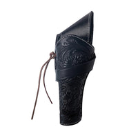 Hulara Genuine Leather Cross Draw Holster Gun Holder 22 .38/357 .44/45 Cal Revolver Western Rough Ri - 22