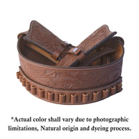 Hulara Full Grain DD Harness Buff Leather Western Gun Holster for Men Heritage Rough Rider 357 Magnum Holster Cowboy Gun Belt and Holster .38/.357 Cal Revolver Holster - 9