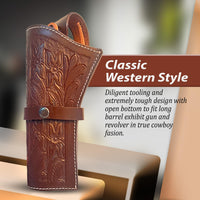 Hulara Leather Western Gun Holster Heritage Rough Rider .Colt SAA Ruger Wrangler Single Six Vaquero Uberti Cattleman Cowboy Holsters for 4.75