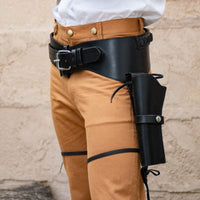 Hulara Genuine Leather Western Gun Belt Concealed Carry Gun Holster Belt for Men Women Cowboy Costume Revolver Holster Pistol Tactical Hoslter - 7