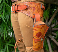Hulara Full Grain DD Harness Buff Leather Western Gun Holster for Men Heritage Rough Rider 357 Magnu - 18