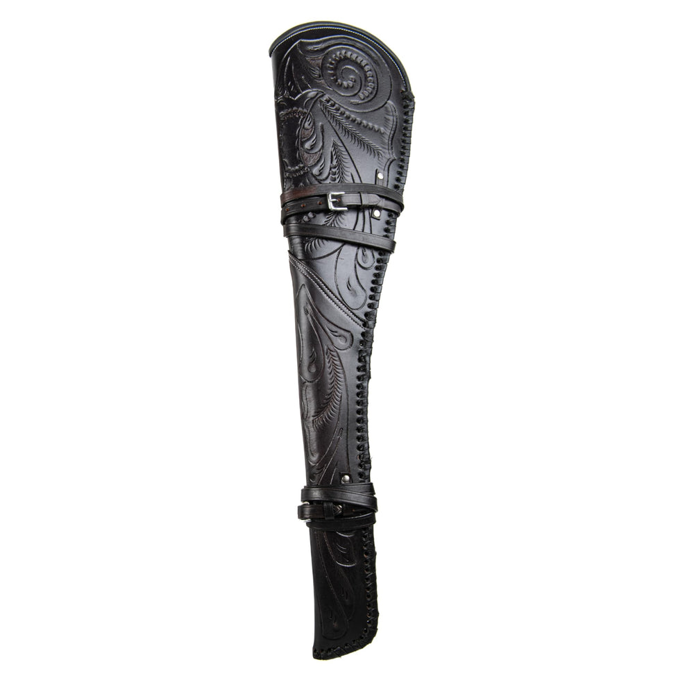Hulara Genuine Handcraft Leather Rifle Case Western Scabbard fits 16 to 20 Inch Barrel Length Lever Action Rifle Shotgun Sheath Winchester Case for Wild Bunch Shooting