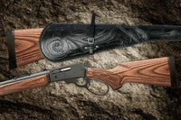Hulara 33" Leather Rifle Scabbard Lever Action – Western Handmade Gun Case | Full Grain Leather Rifle Case | Fits Winchester, Marlin, Henry 16-24 Inch Barrel | Saddle & ATV Mount - 6