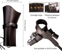 Hulara Genuine Leather Western Gun Belt Concealed Carry Gun Holster Belt for Men Women Cowboy Costume Revolver Holster Pistol Tactical Hoslter - 2