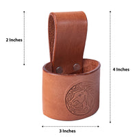Hulara Full Grain Buff Leather Hammer Holder Hammer Holder for Tool Belt Tool Case Hammer Holster Battle Axe Hatchet Sheath Viking Axe Small Hammer Leather Tool Holster - 2